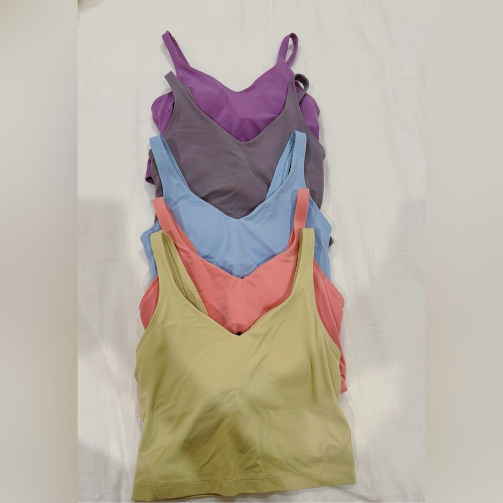 purple and blue align tank + 5 hotty hot shorts